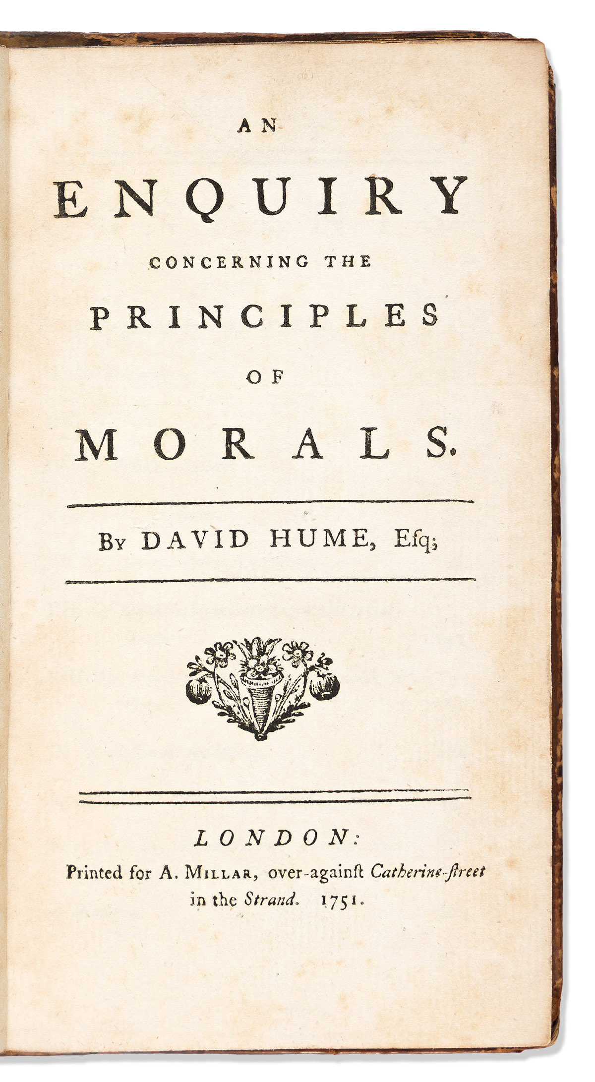 Hume, David (1711-1776) An Enquiry Concerning the Principles of Morals.